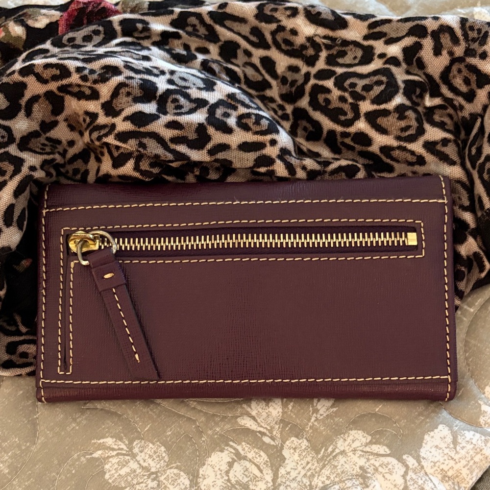Dooney & Bourke Rich Plum Wallet - Picture 7 of 7